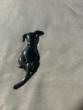 Vintage Black Patina Dog Brooch by Vintage